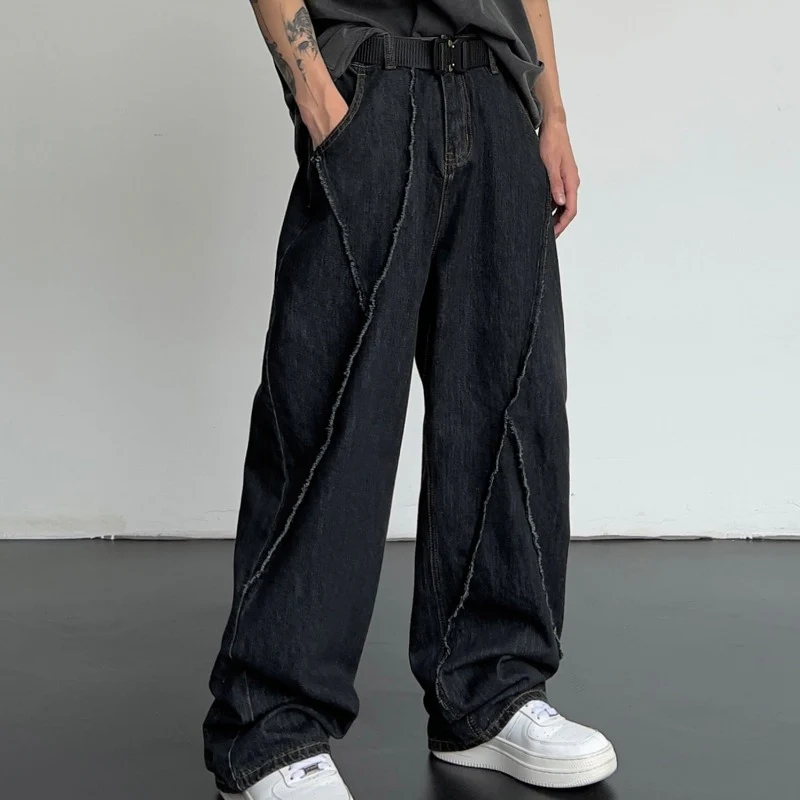 Patchwork Wide Leg Jeans - Image 2