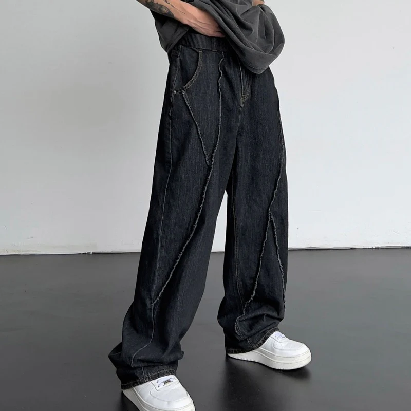 Patchwork Wide Leg Jeans - Image 3