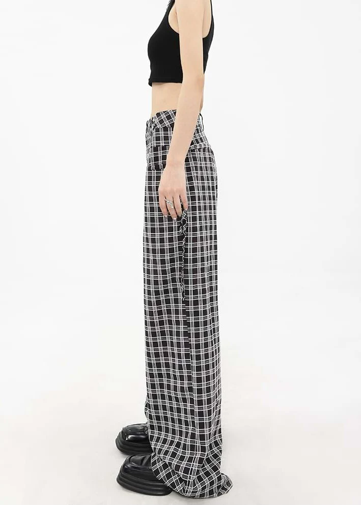 Plaid Wide Leg Pants - Image 6