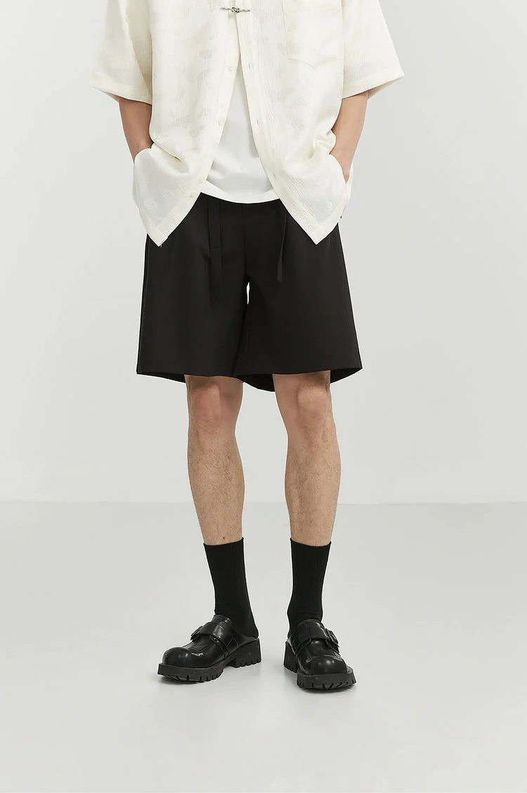 Pleated Drawstring-Belted Shorts - Image 10