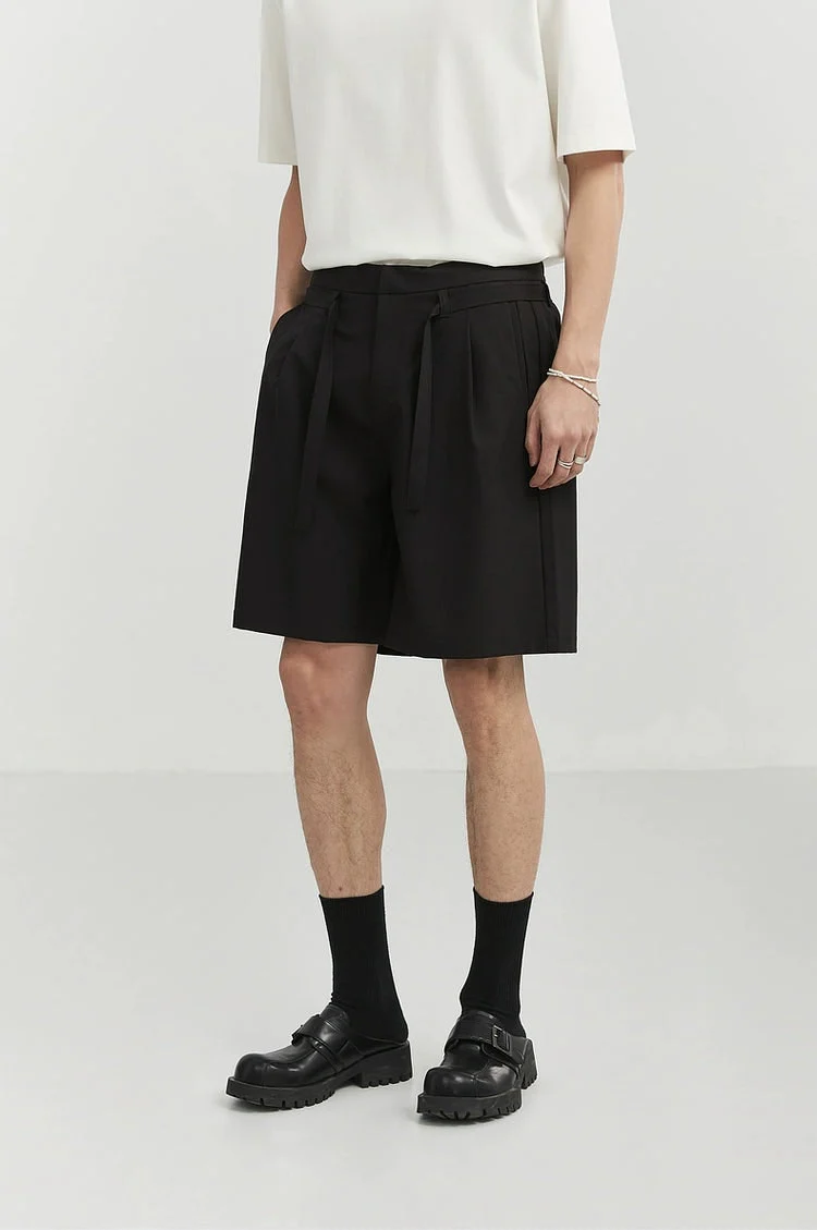 Pleated Drawstring-Belted Shorts - Image 11