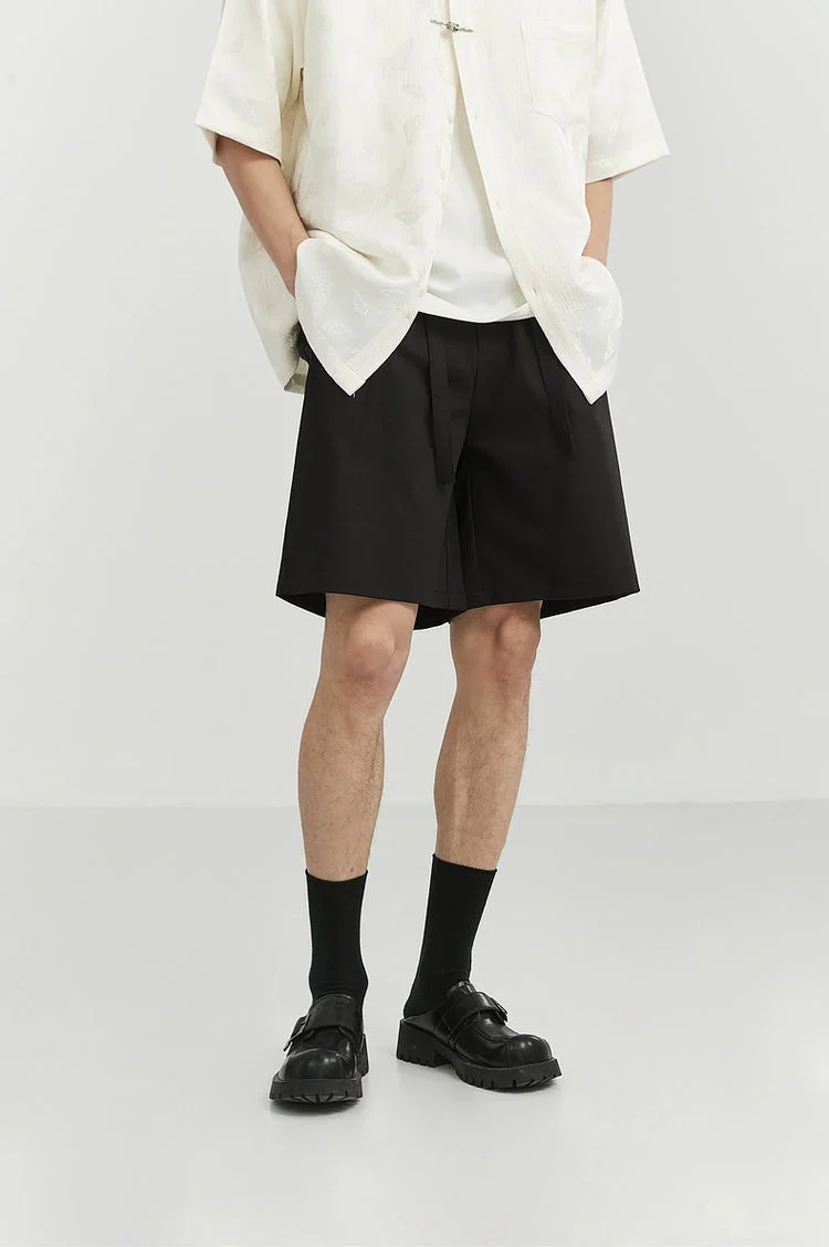 Pleated Drawstring-Belted Shorts - Image 12