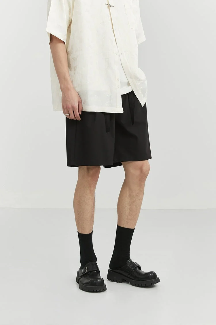 Pleated Drawstring-Belted Shorts - Image 13