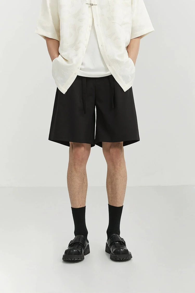 Pleated Drawstring-Belted Shorts - Image 7