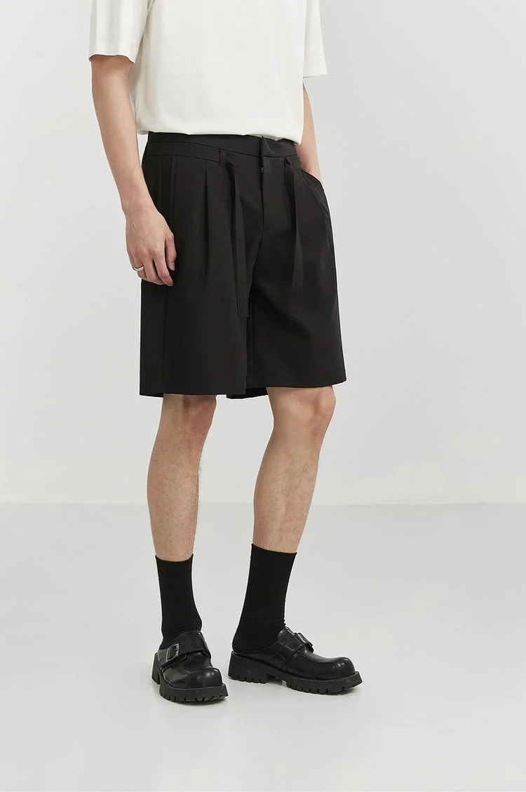 Pleated Drawstring-Belted Shorts - Image 9