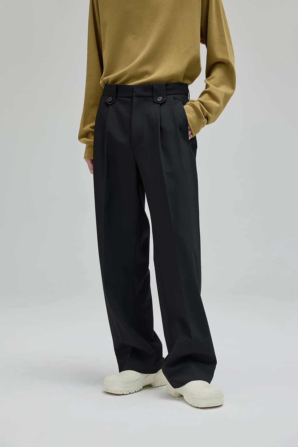 Pleated Straight Fit Pants - Image 7
