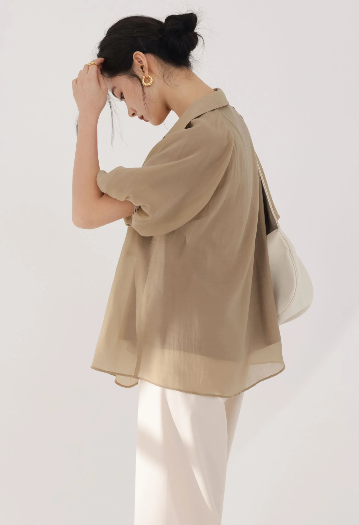 Puff Sleeve Button Top - Image 6
