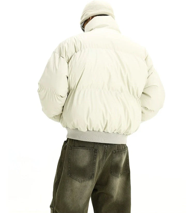 Puffer Jacket with High Collar and Cuffed Sleeves - Image 13