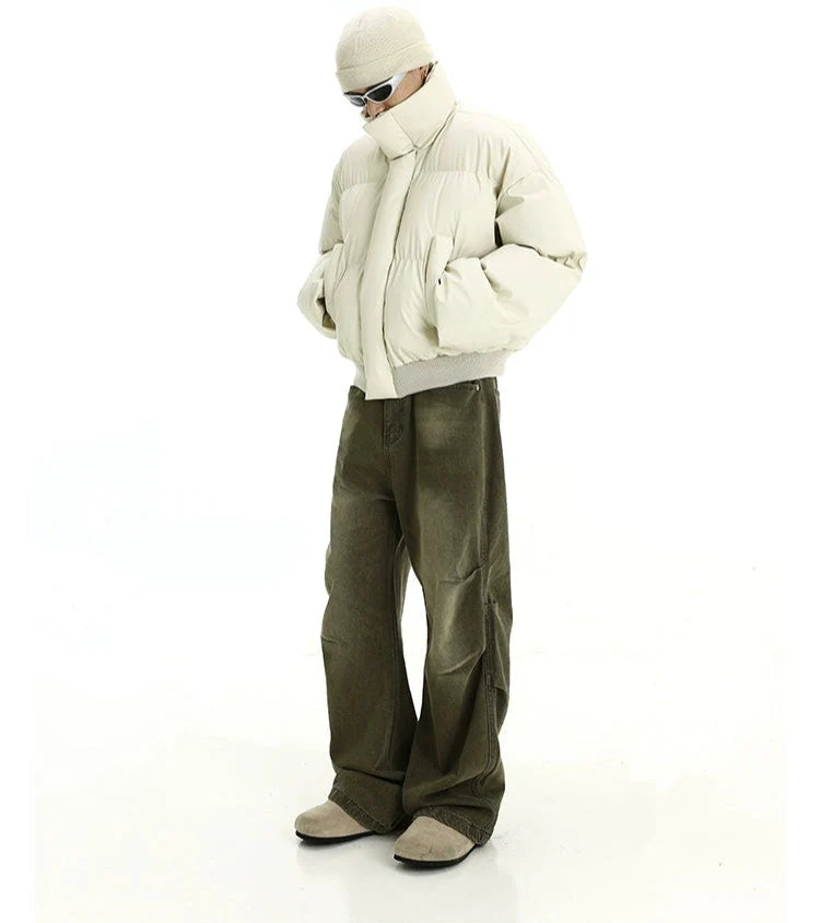 Puffer Jacket with High Collar and Cuffed Sleeves - Image 14