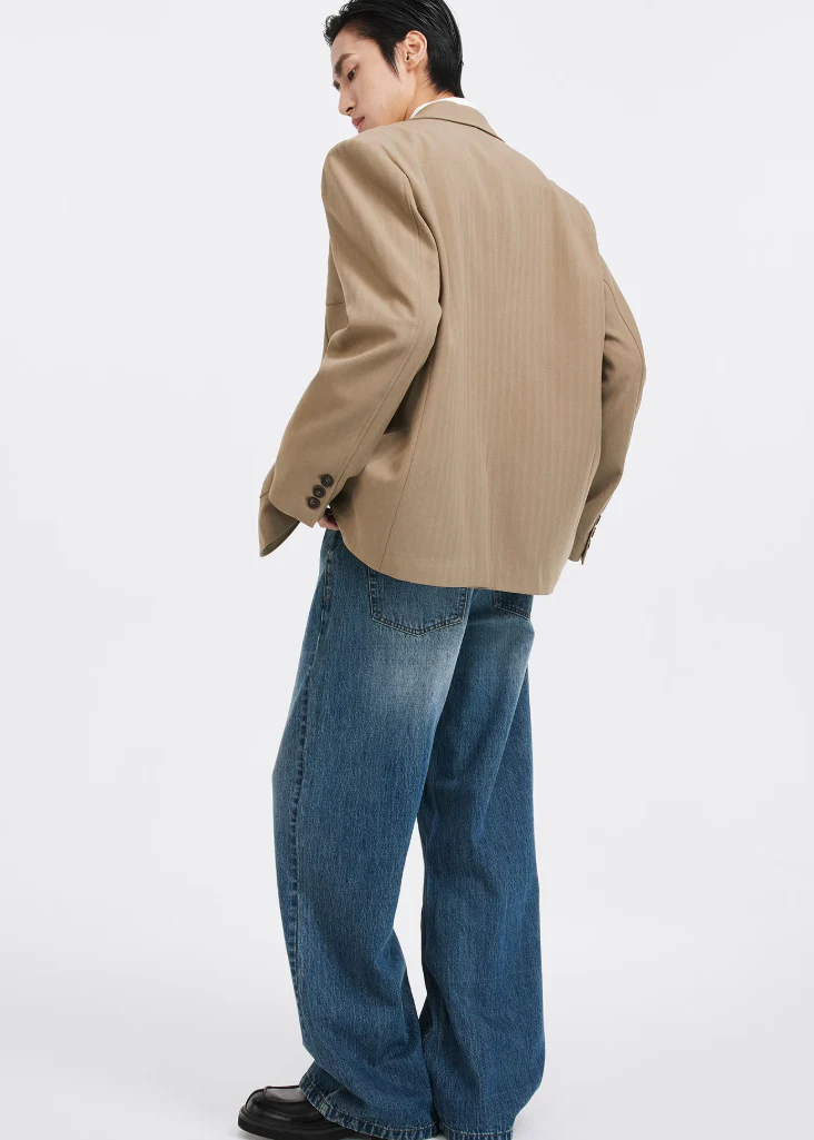 Relaxed Tailored Blazer with Multi Patch Pockets - Image 9