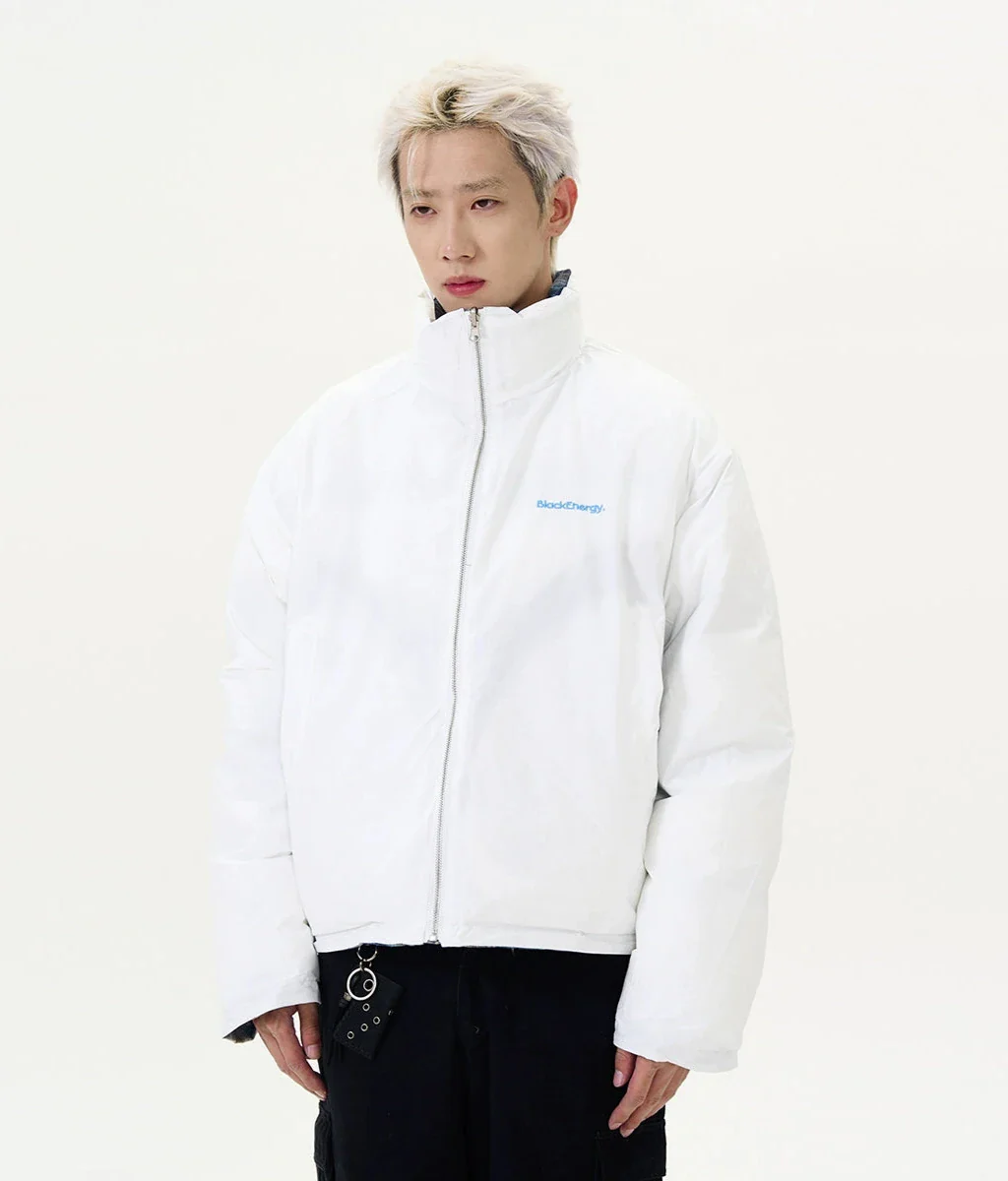 Reversible Plaid Puffer Zip Jacket - Image 15
