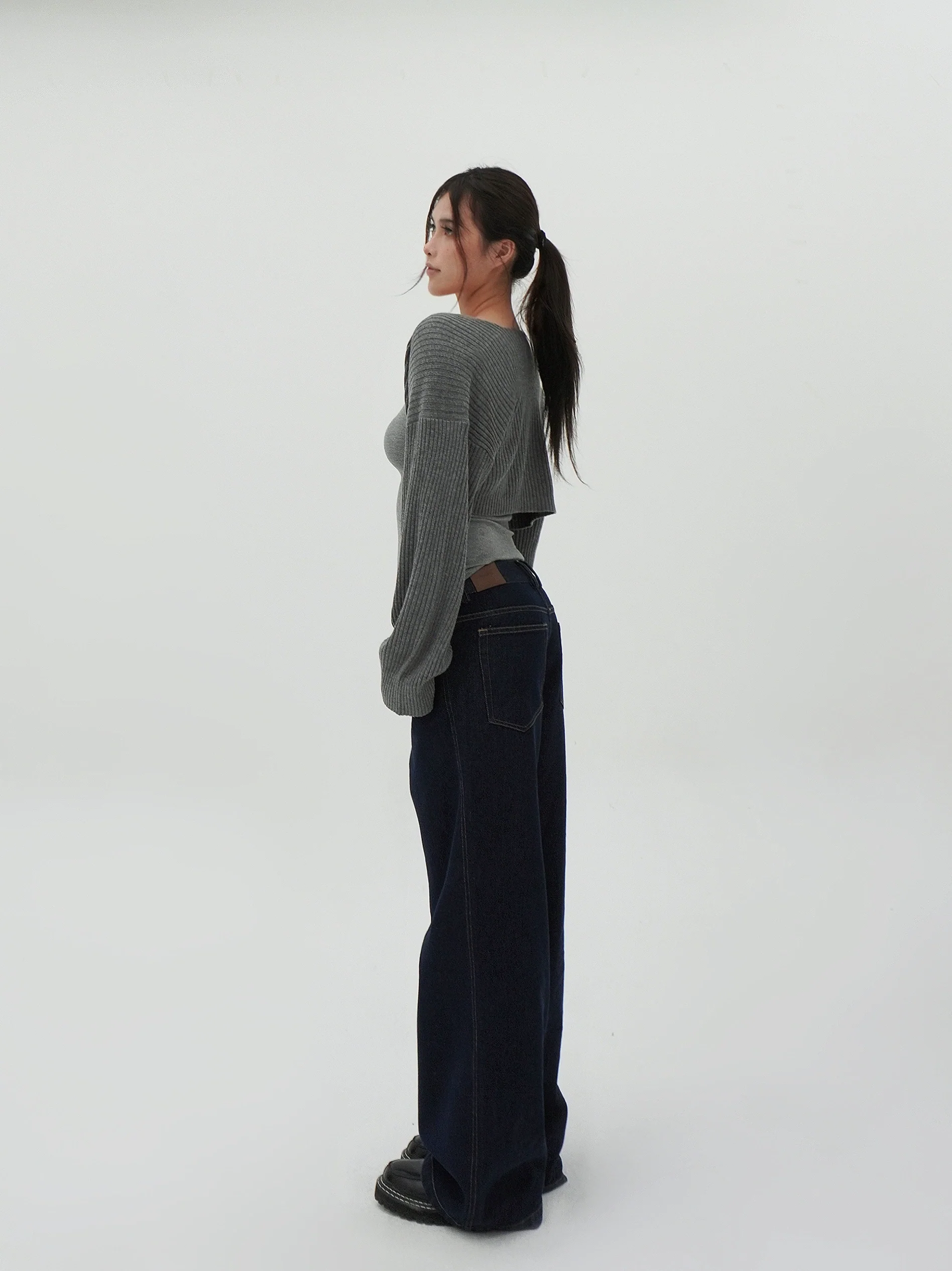 Ribbed Knit Bolero Shawl Shrug - Image 10
