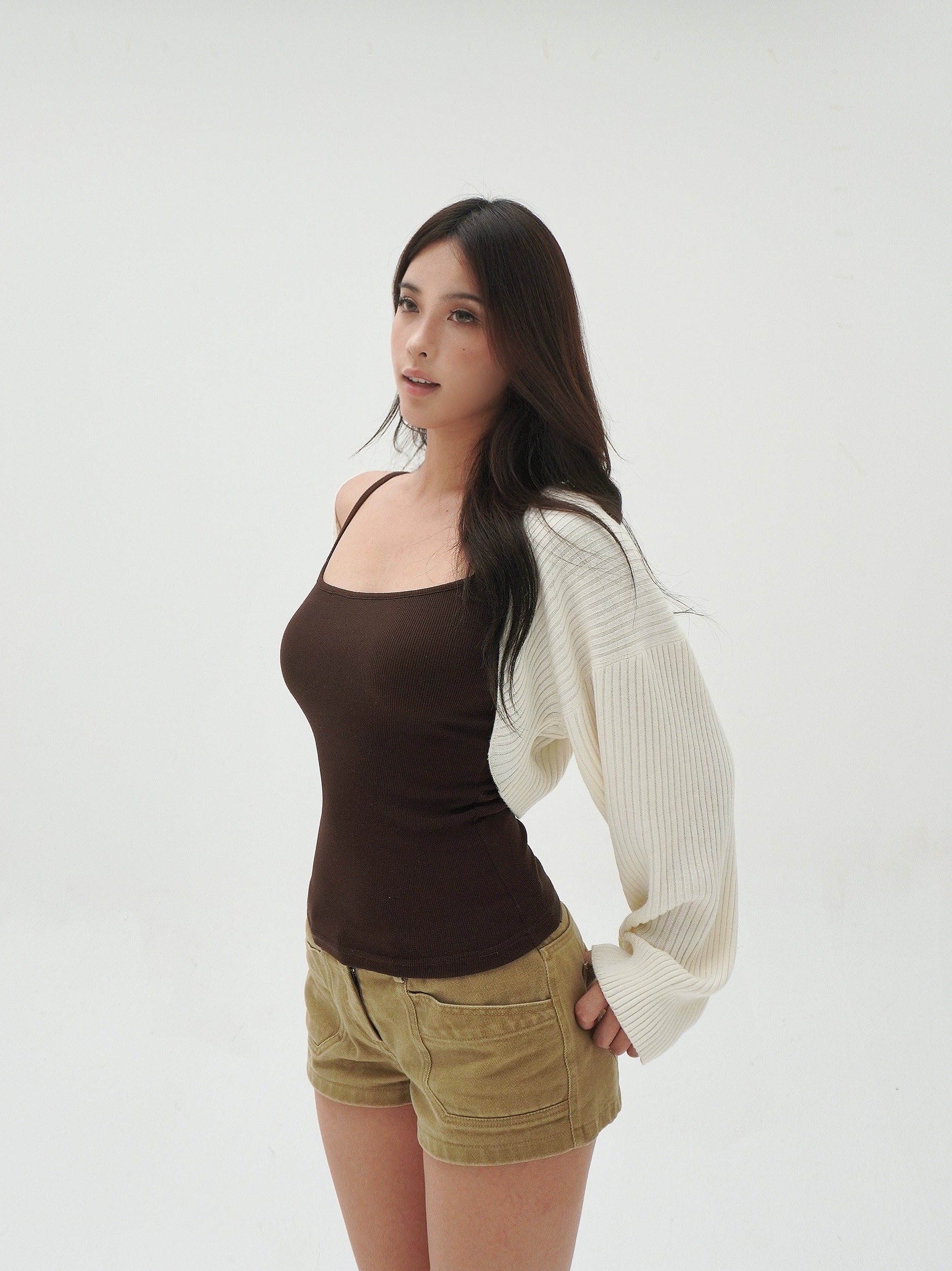 Ribbed Knit Bolero Shawl Shrug - Image 3