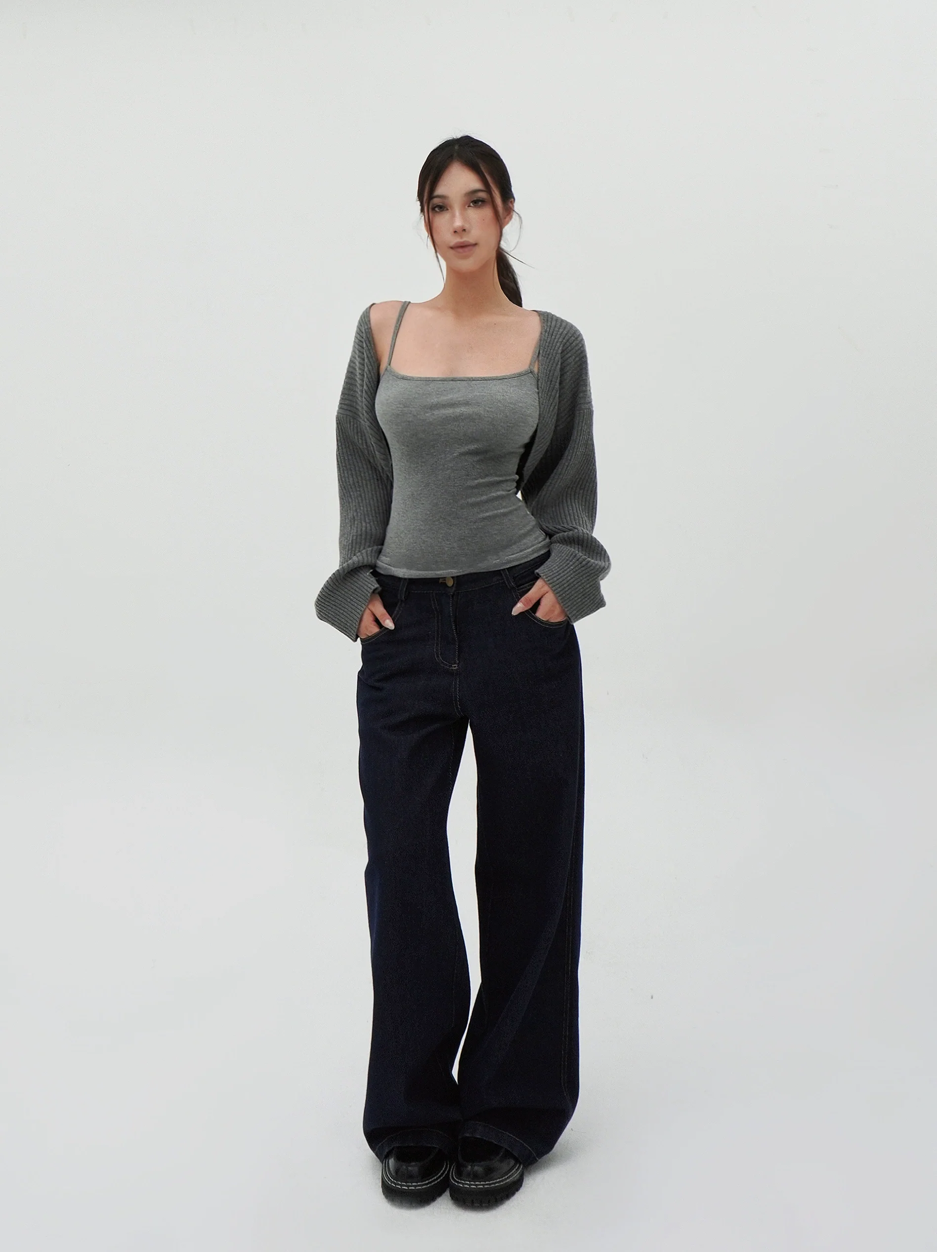 Ribbed Knit Bolero Shawl Shrug - Image 9