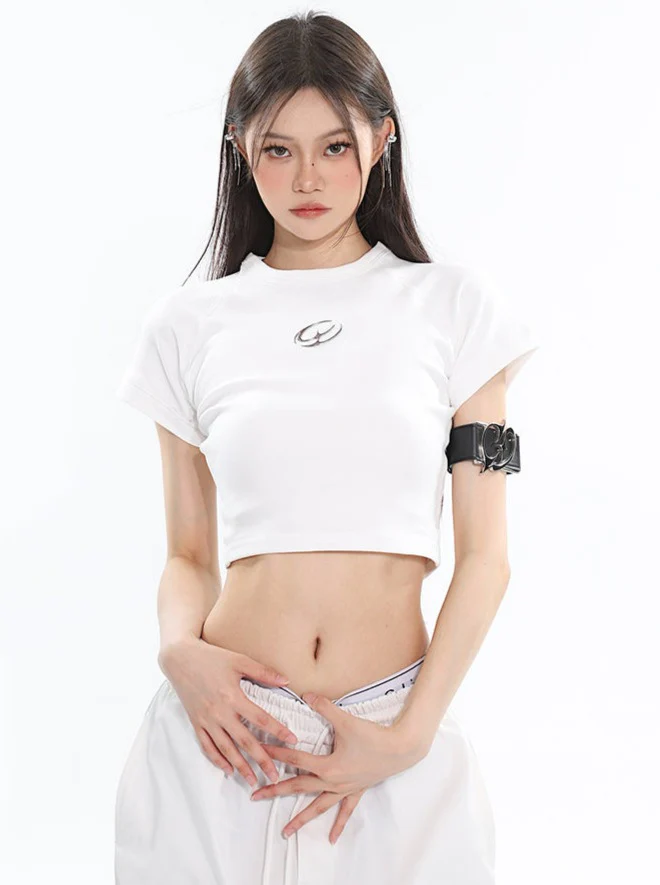 Round Neck Cropped Baby Tee - Image 6