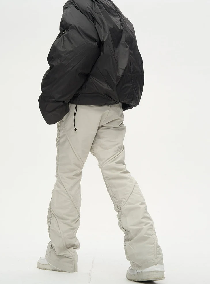 Ruched Elastic Waist Lightweight Pants - Image 9