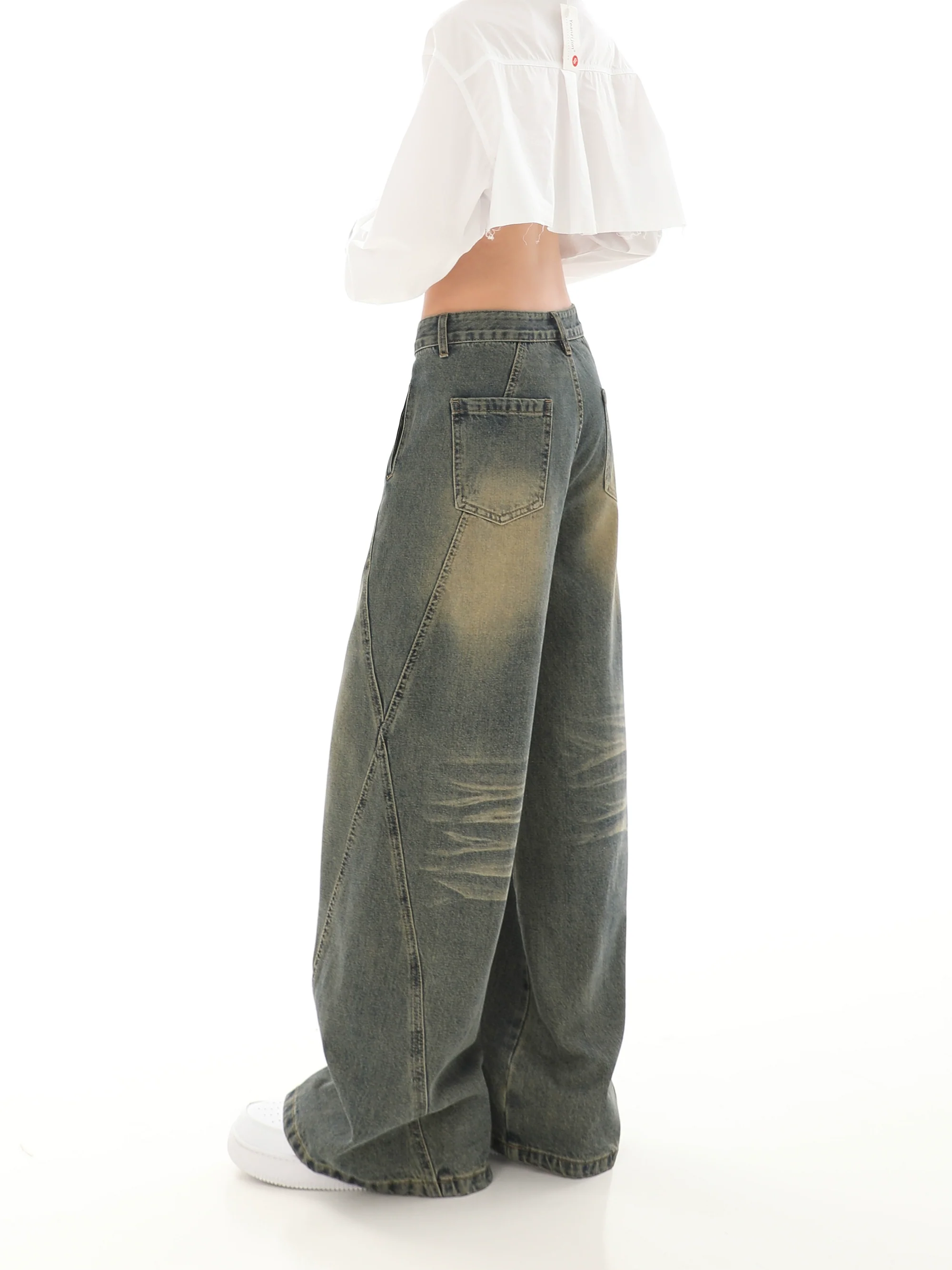 Sandblast Wide-Leg Jeans with Stitch Detail - Image 15