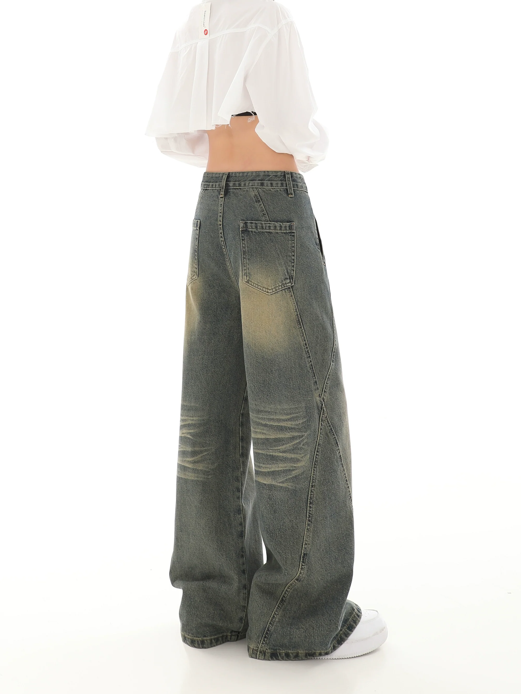Sandblast Wide-Leg Jeans with Stitch Detail - Image 16