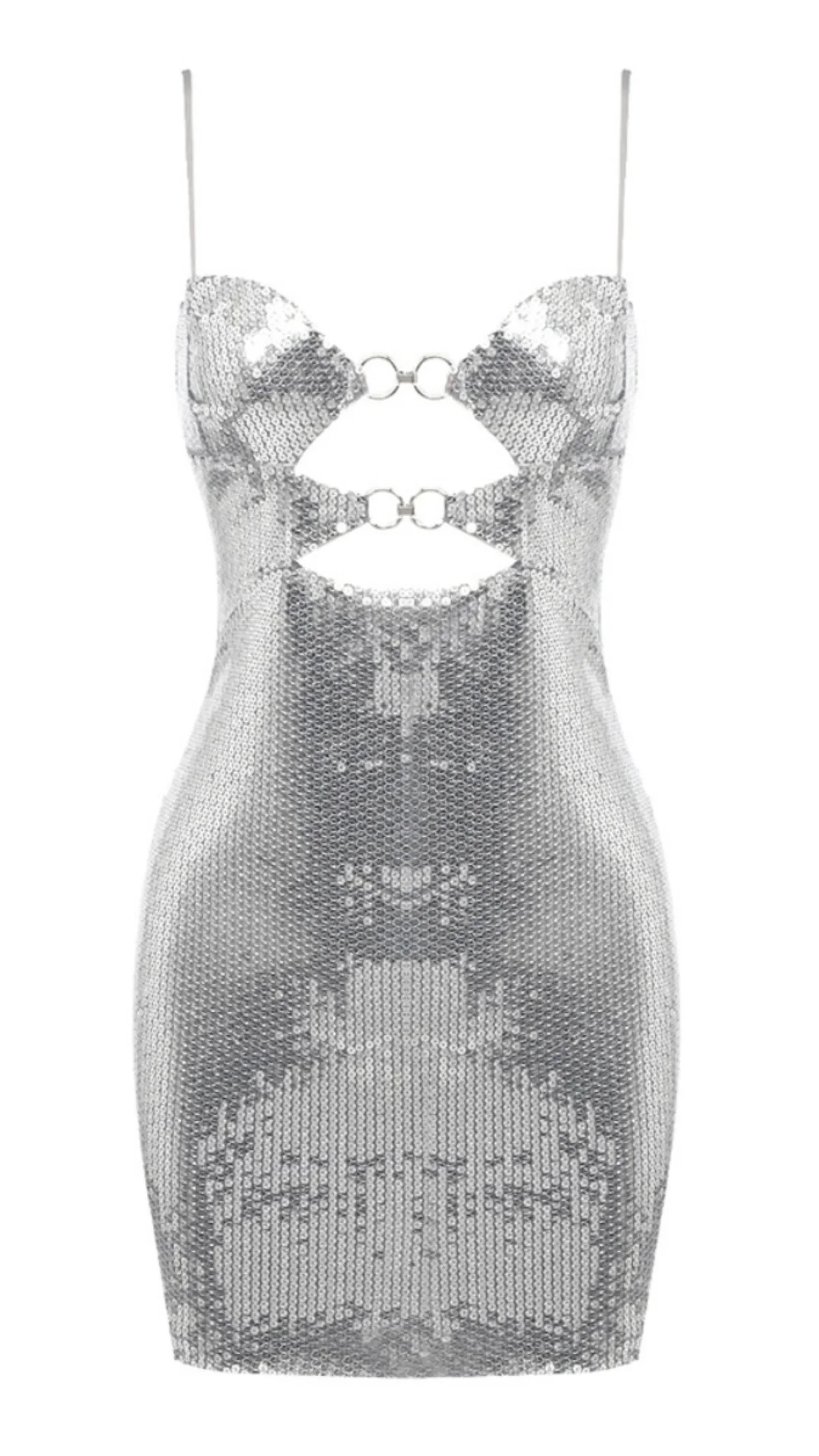 Sequined Cut-Out Mini Cocktail Dress - Image 12