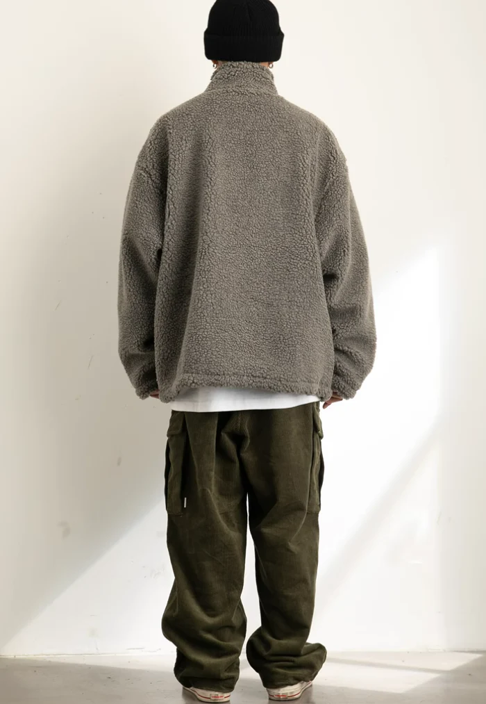 Shearling Half-Button Lightweight Pullover Sweater - Image 10
