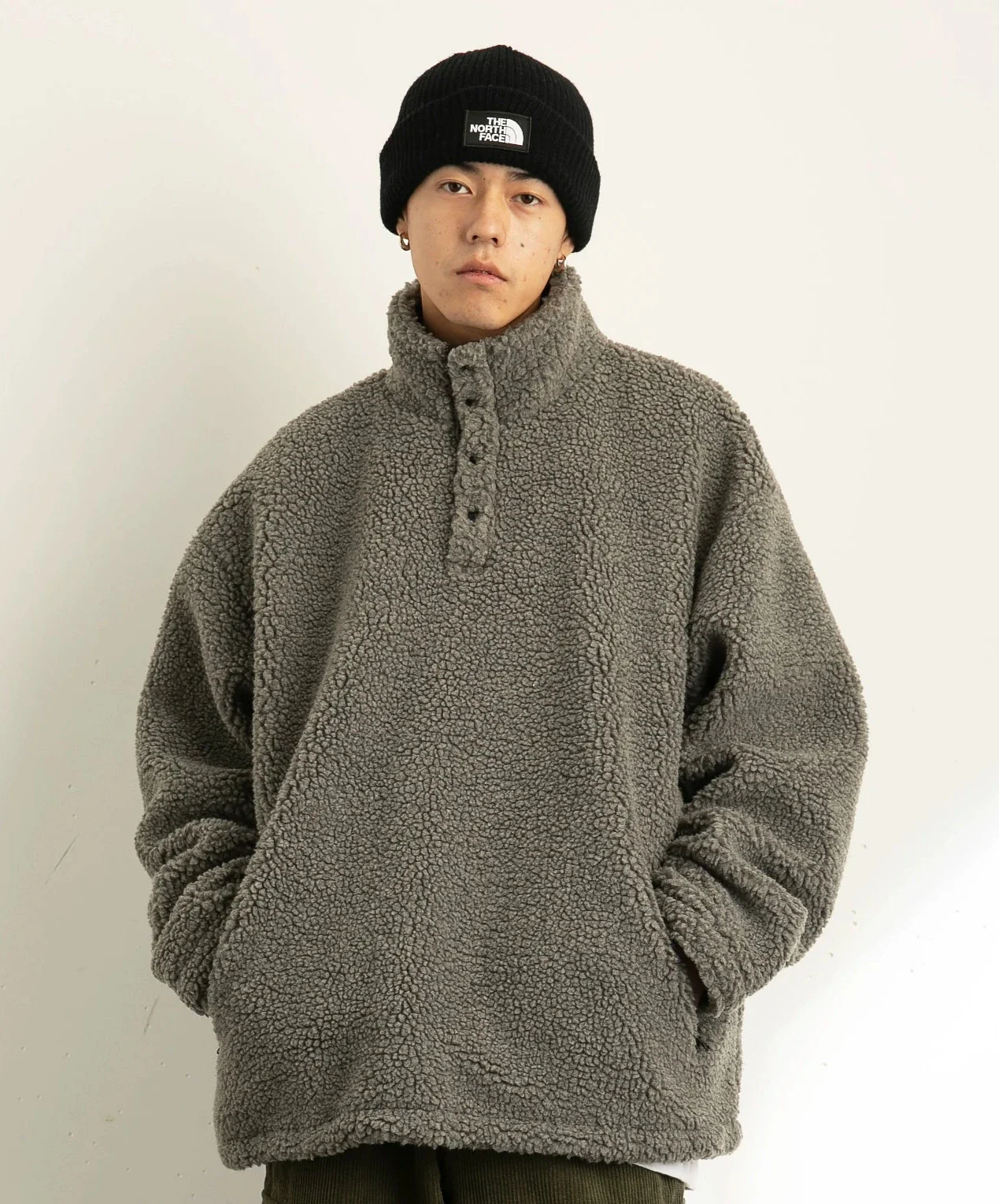 Shearling Half-Button Lightweight Pullover Sweater - Image 6