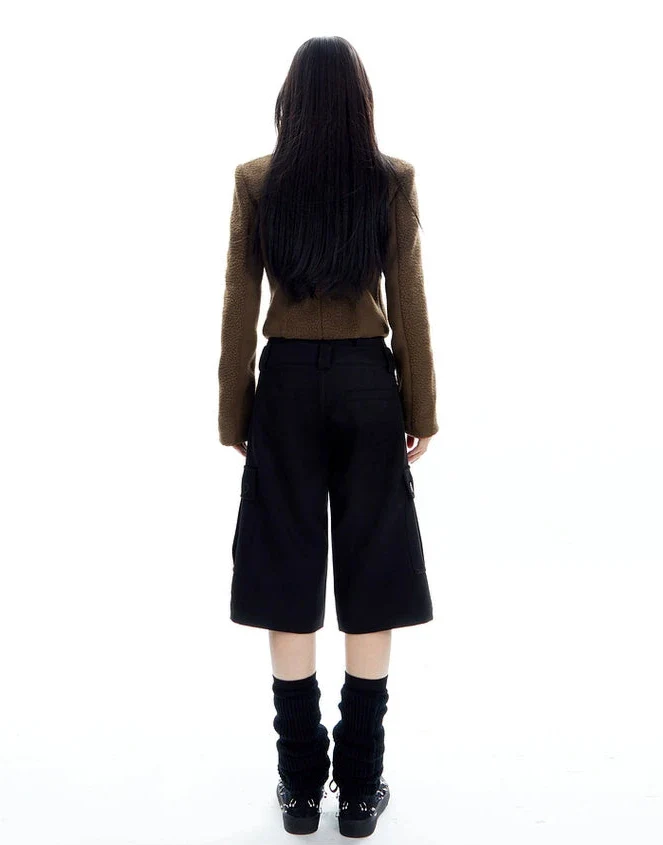 Sherpa Zip-Up High Collar Cropped Jacket - Image 16