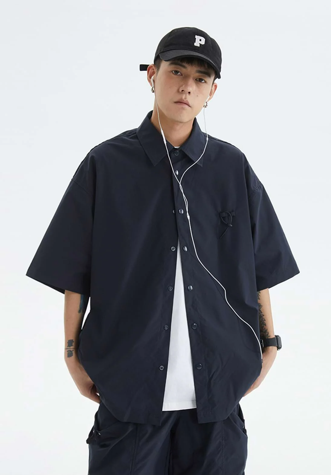 Short Sleeve Button Shirt with Pockets - Image 6