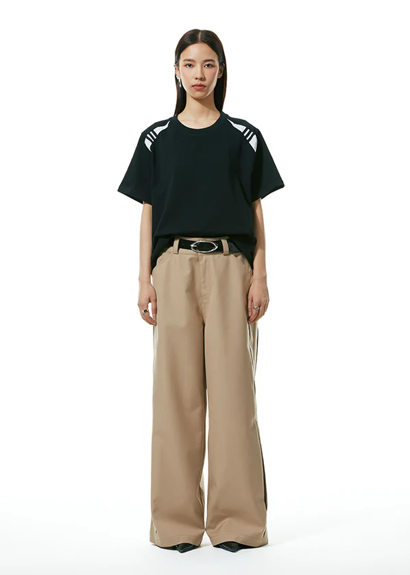 Shoulder Padded Stripe T-Shirt - Image 10