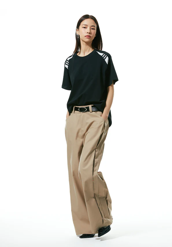 Shoulder Padded Stripe T-Shirt - Image 11