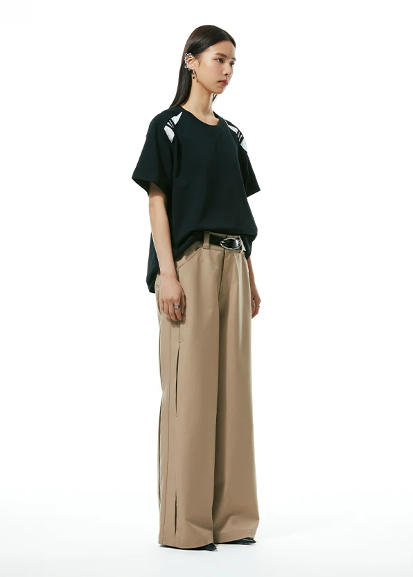 Shoulder Padded Stripe T-Shirt - Image 14
