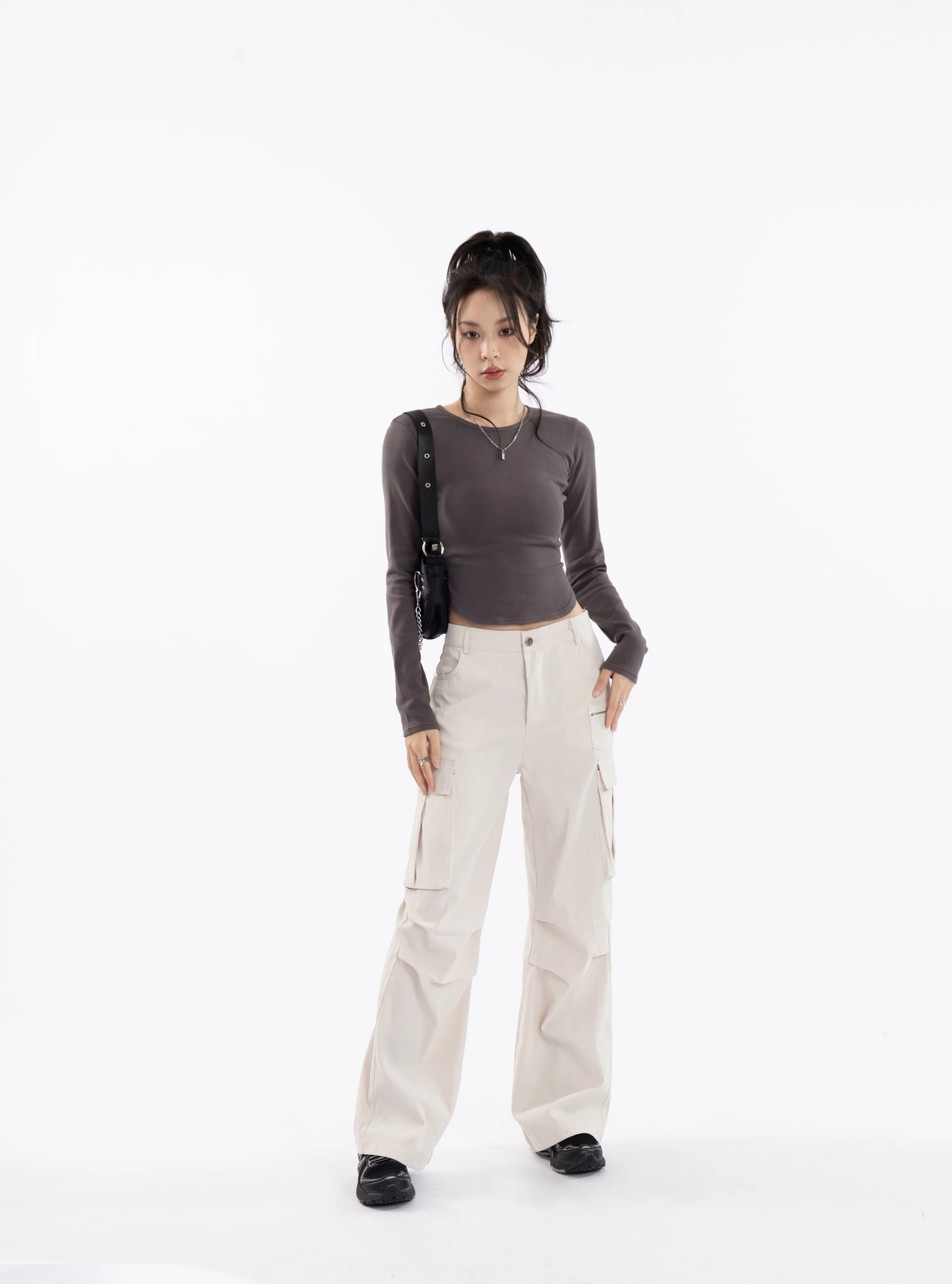 Skinny Cropped Long Sleeve Top - Image 16