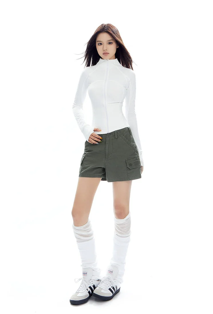 Skinny High Collar Zip-Up Running Jacket - Image 13