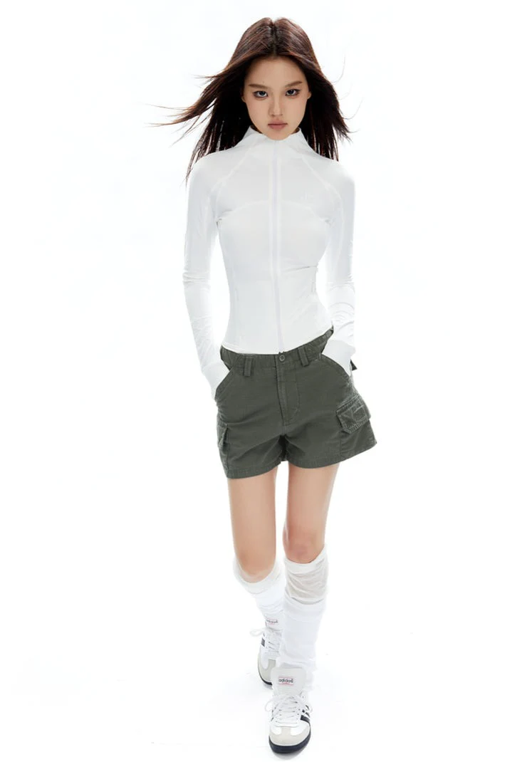 Skinny High Collar Zip-Up Running Jacket - Image 14