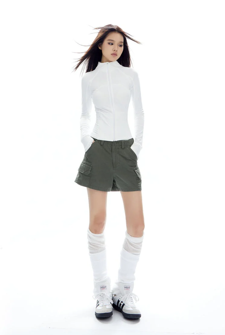 Skinny High Collar Zip-Up Running Jacket - Image 15