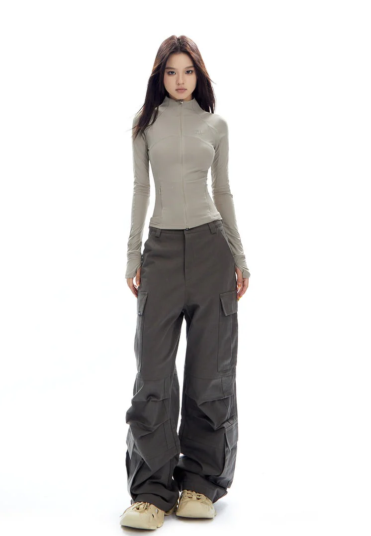 Skinny High Collar Zip-Up Running Jacket - Image 5