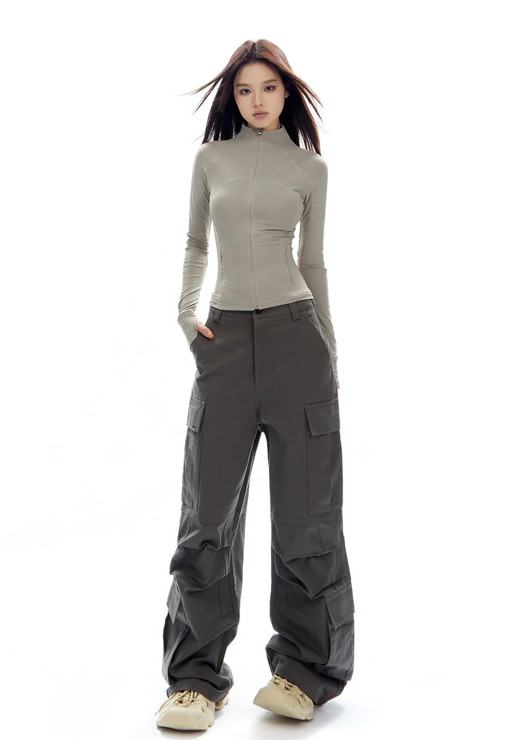 Skinny High Collar Zip-Up Running Jacket - Image 6