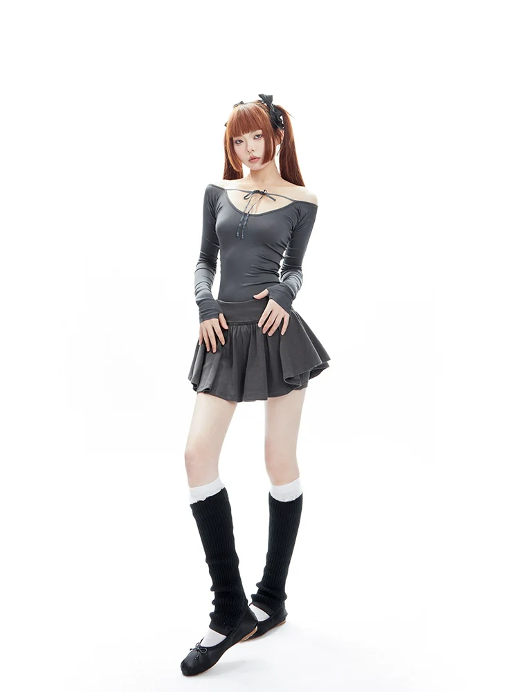 Skinny Lace-Up Long Sleeve Ballet Top - Image 11