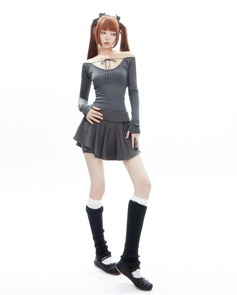 Skinny Lace-Up Long Sleeve Ballet Top - Image 13