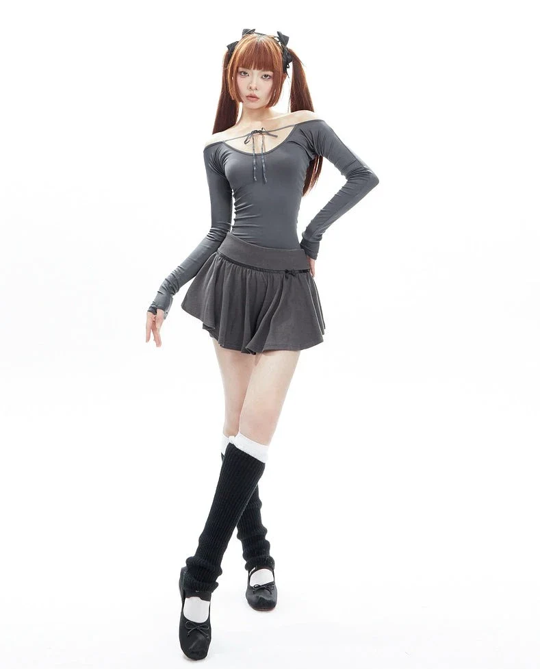 Skinny Lace-Up Long Sleeve Ballet Top - Image 14