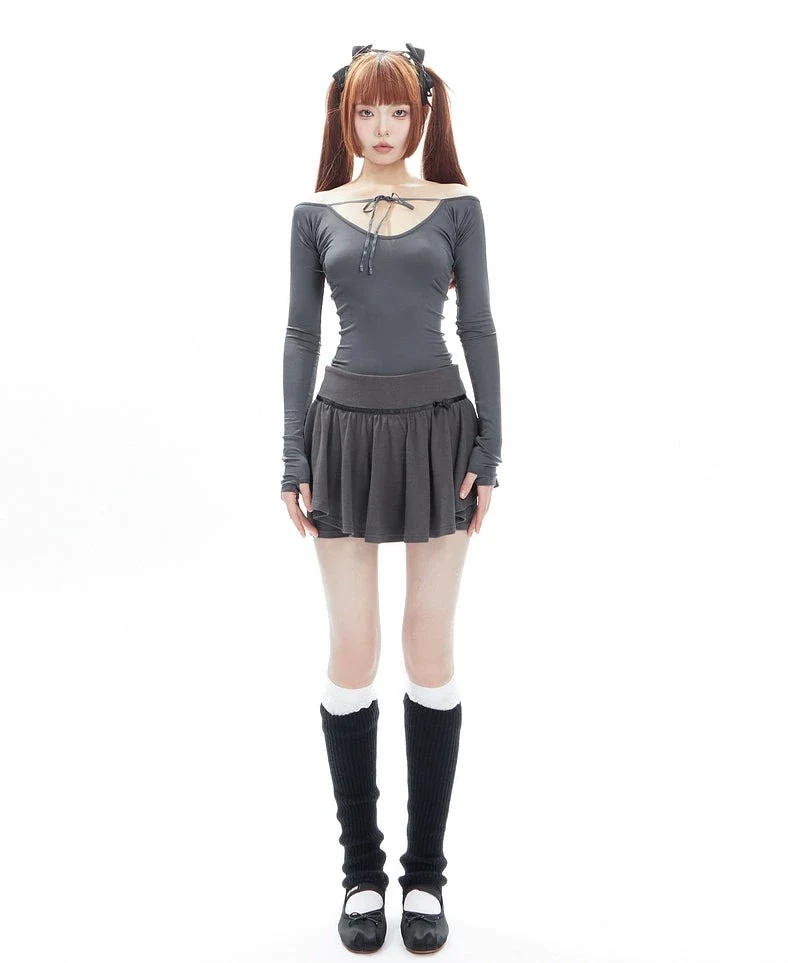 Skinny Lace-Up Long Sleeve Ballet Top - Image 16