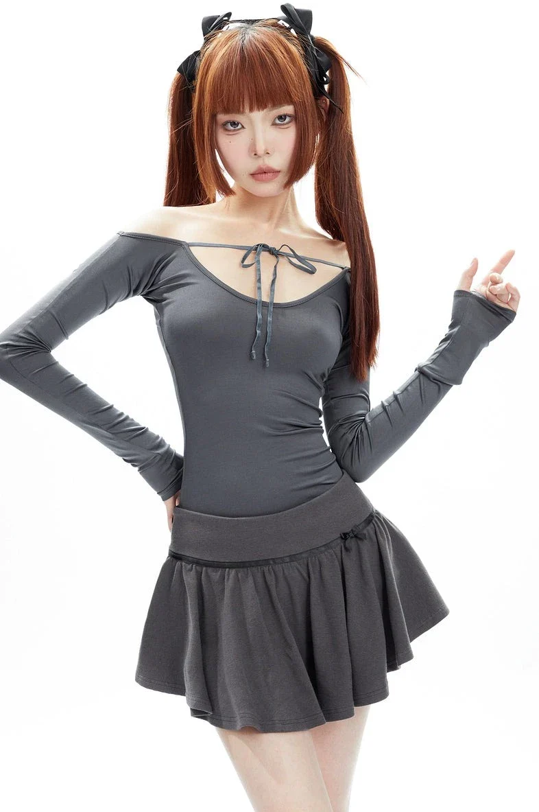 Skinny Lace-Up Long Sleeve Ballet Top - Image 6