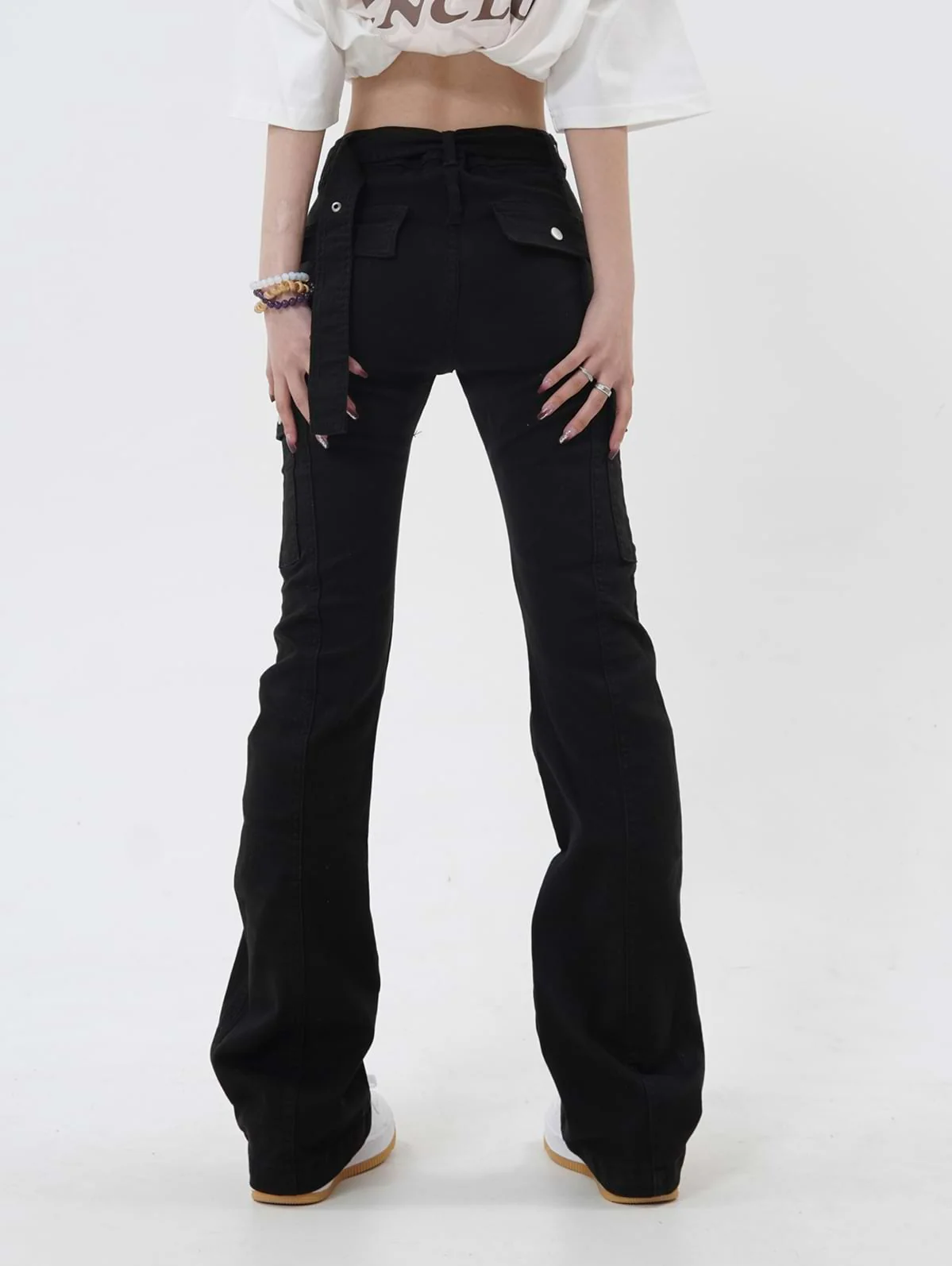Skinny Multi Pocket Cargo Pants - Image 10