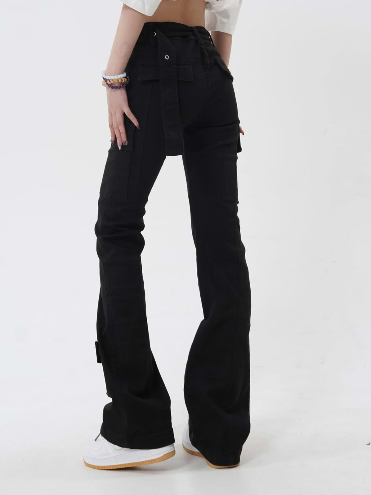 Skinny Multi Pocket Cargo Pants - Image 11