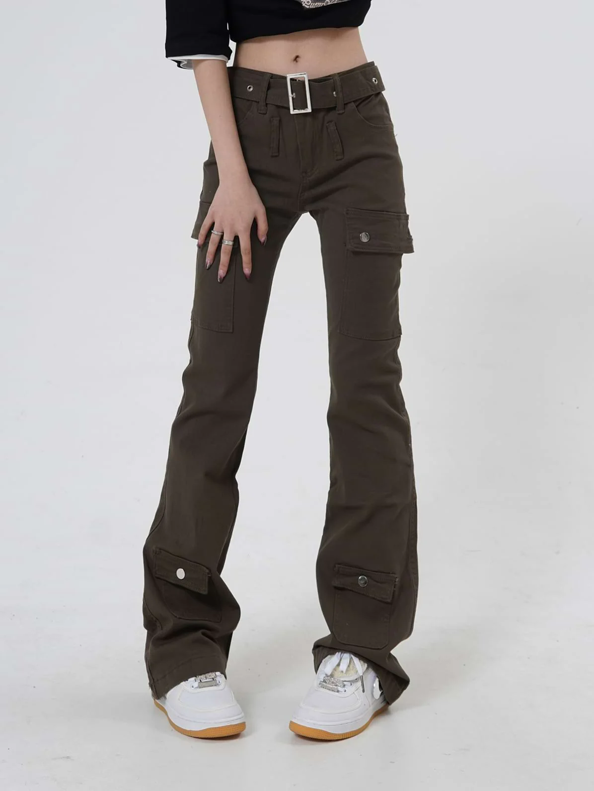 Skinny Multi Pocket Cargo Pants - Image 2