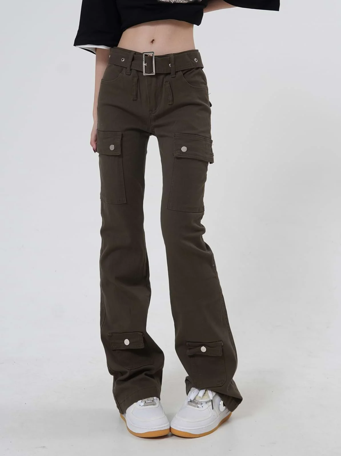 Skinny Multi Pocket Cargo Pants - Image 3