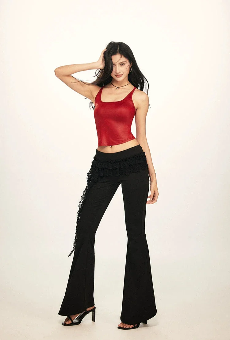 Skinny Narrow-Strap Cropped Tank Top - Image 7
