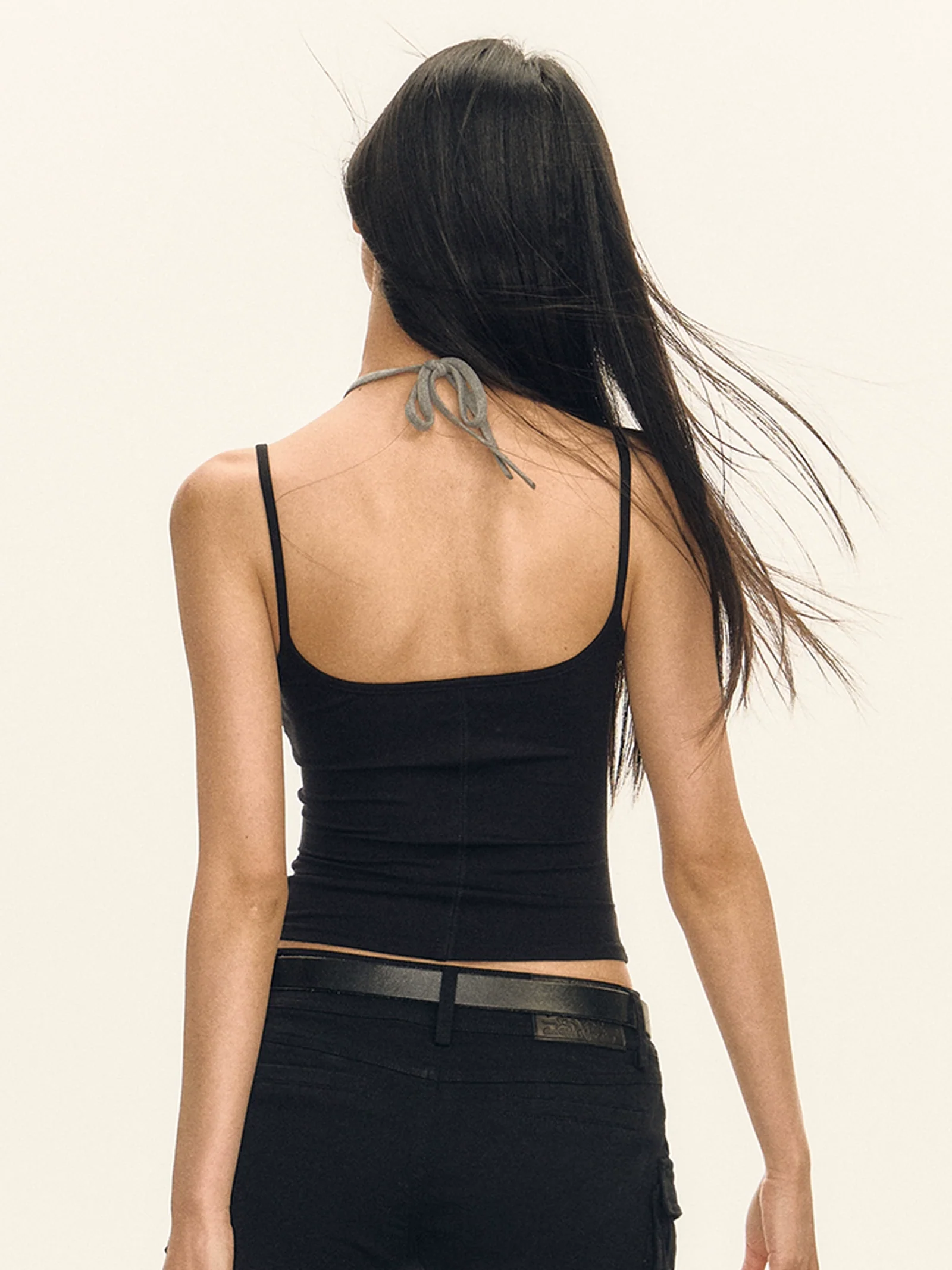 Sleeveless Layered Tank Top with Adjustable Straps - Image 8