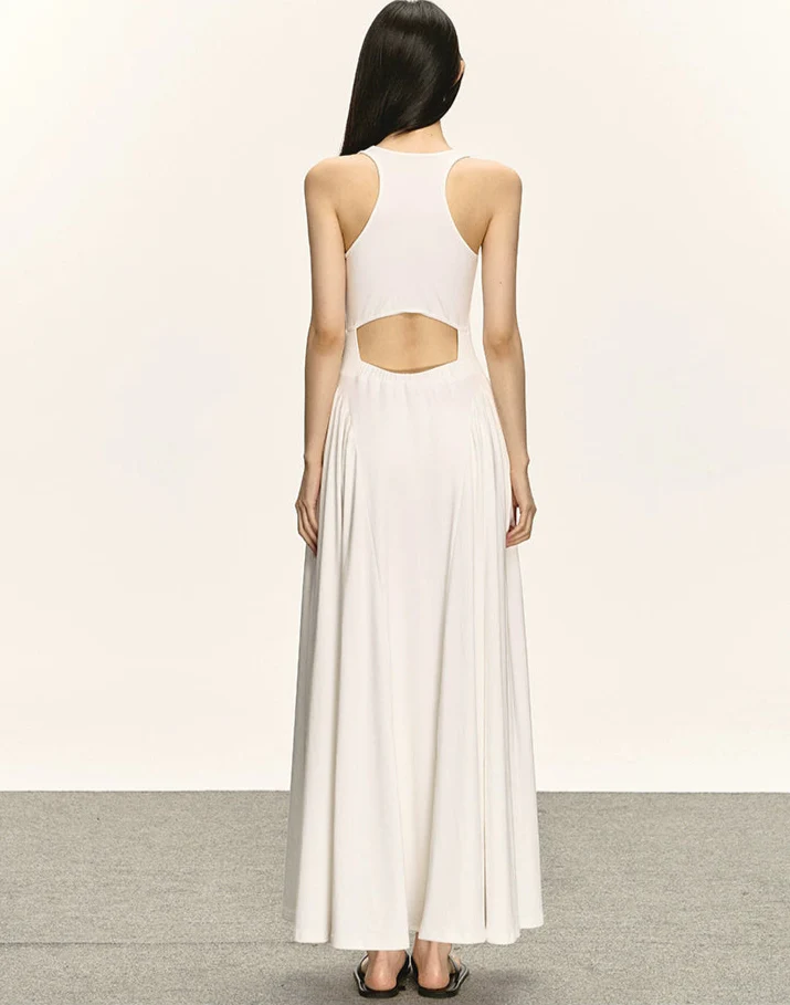 Sleeveless Racerback Maxi Dress with Cut-Out Back - Image 12