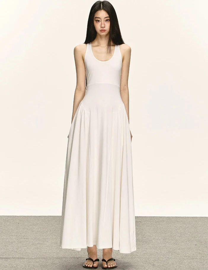 Sleeveless Racerback Maxi Dress with Cut-Out Back - Image 9