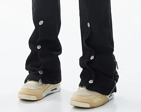 Slim Button-and-Zip Hem Pants - Image 3